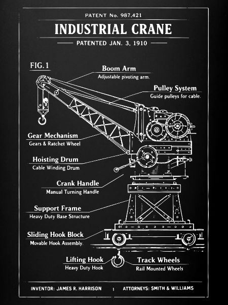 Industrial Crane blueprint design