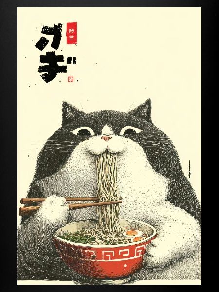 Neko Ramen Slurp de chat