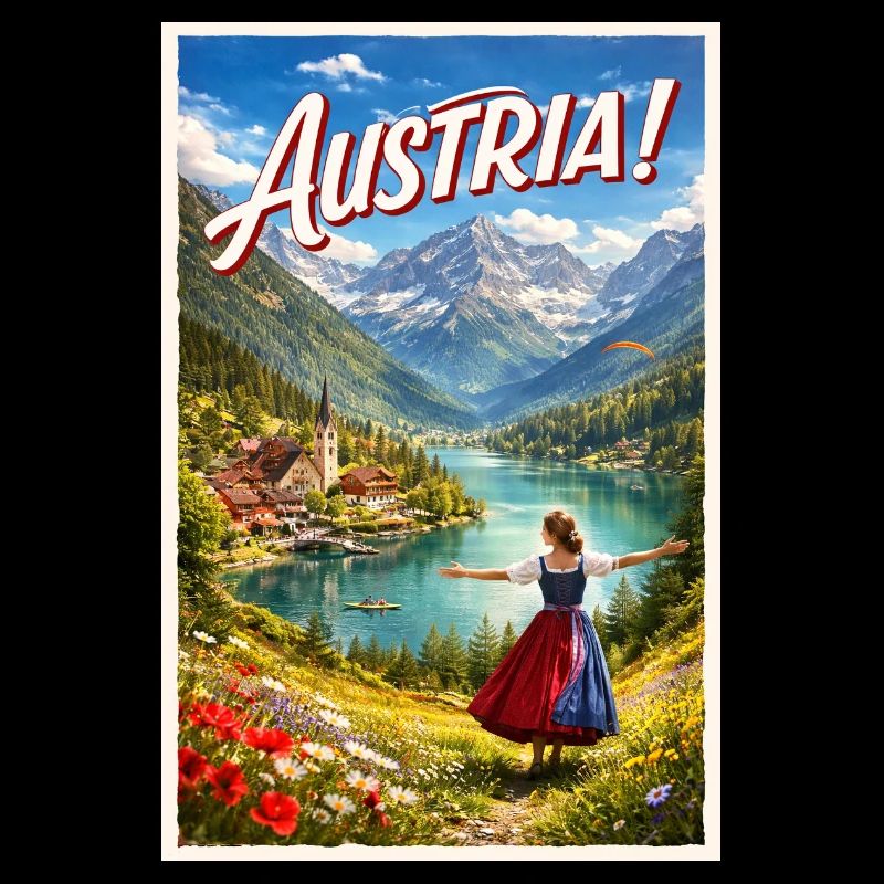 Austria Bergsee Dirndl Flair