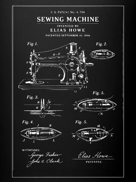 Blueprint Sewing machine Patent