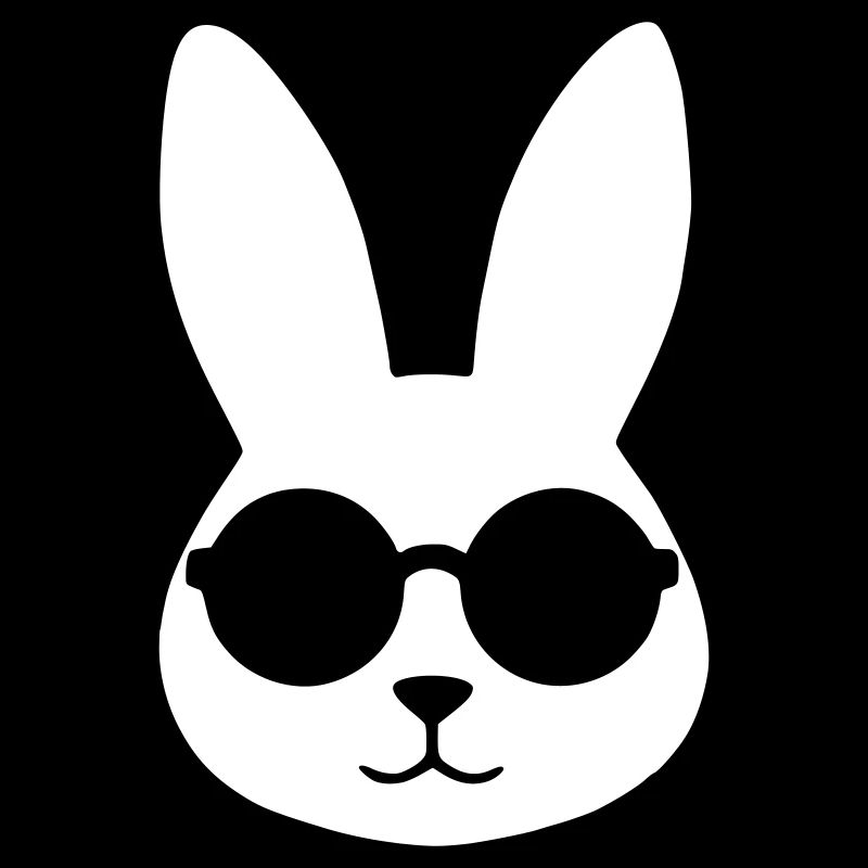 Cool Bunny Sunglasses Clean Vector