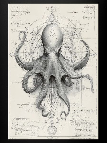 Geometric Octopus Blueprint