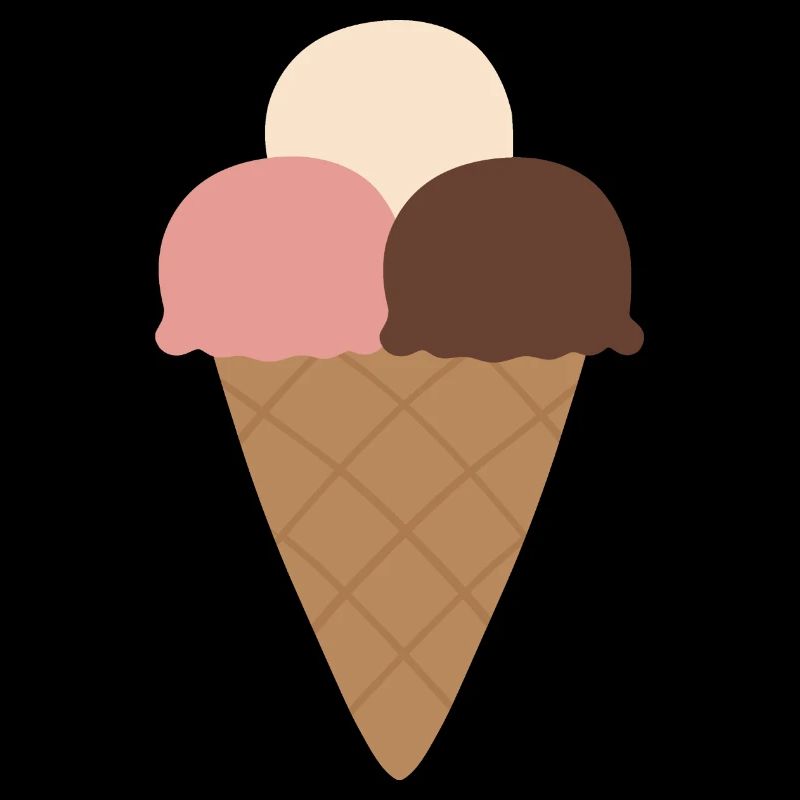Triple Scoop Cream Cone