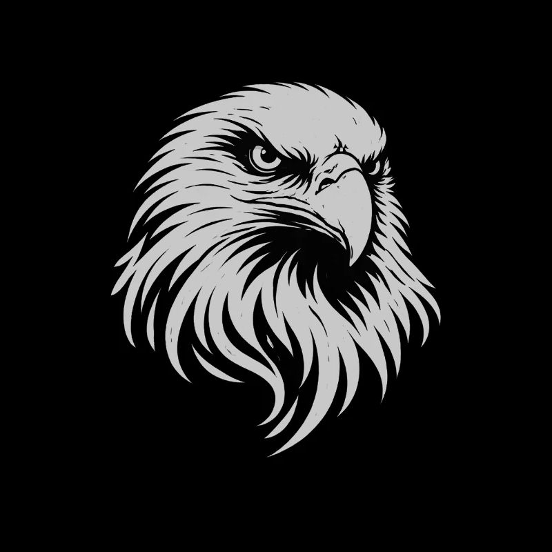 Eagle Head – Conception minimale d’art lineal