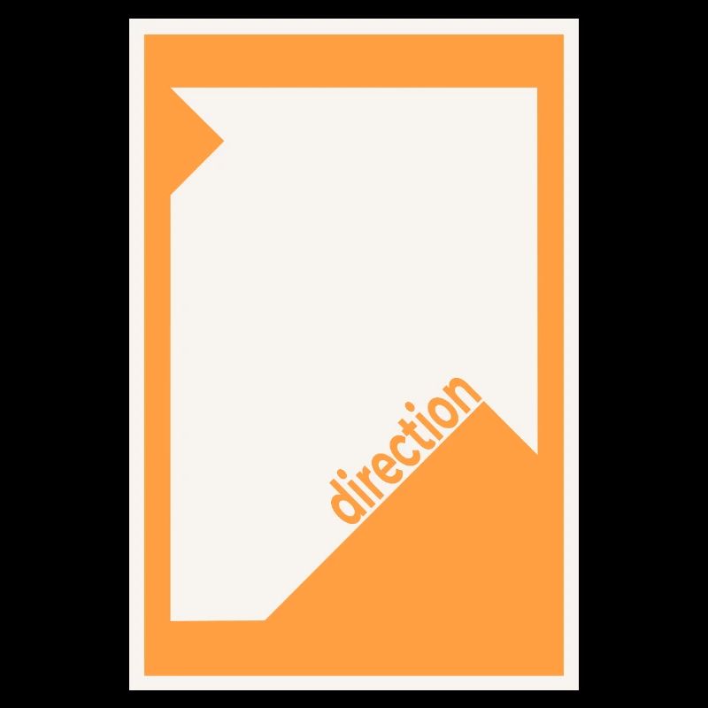 Affiche de mise en scène orange – Graphique moderne