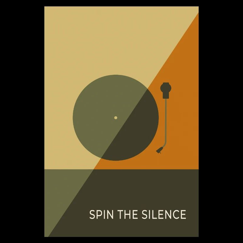 Spin The Silence – Minimal Record Poster