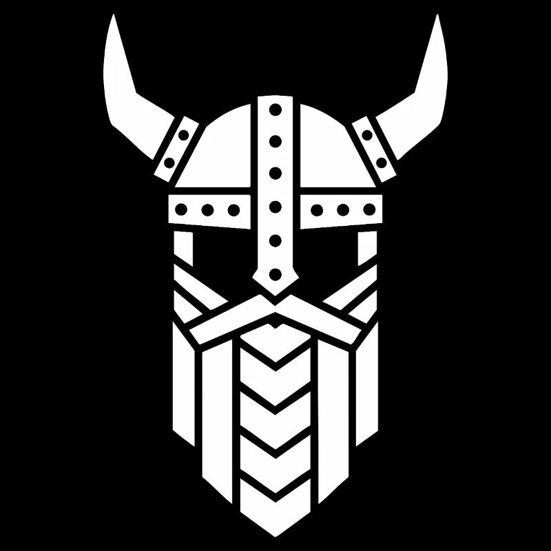 Geometrisches Maskottchen des Wikingerminimalismus Kriegers