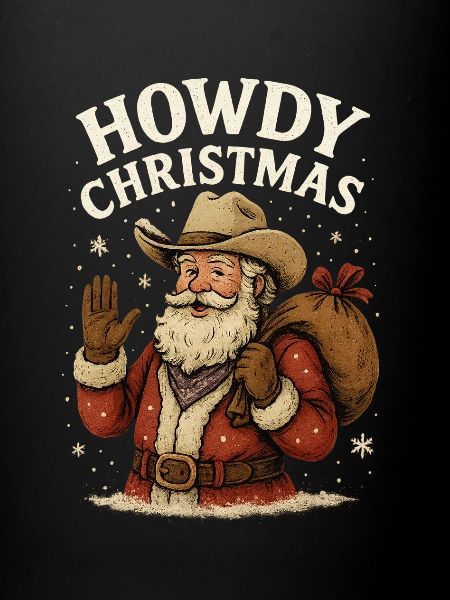 Howdy Christmas Western Santa