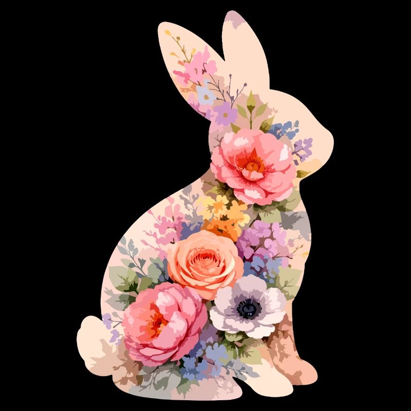 Bunny Pastel Flowers