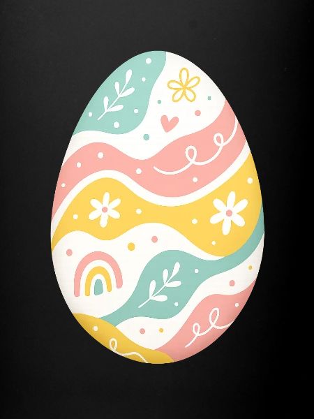 Motif pastel d’œufs de Pâques