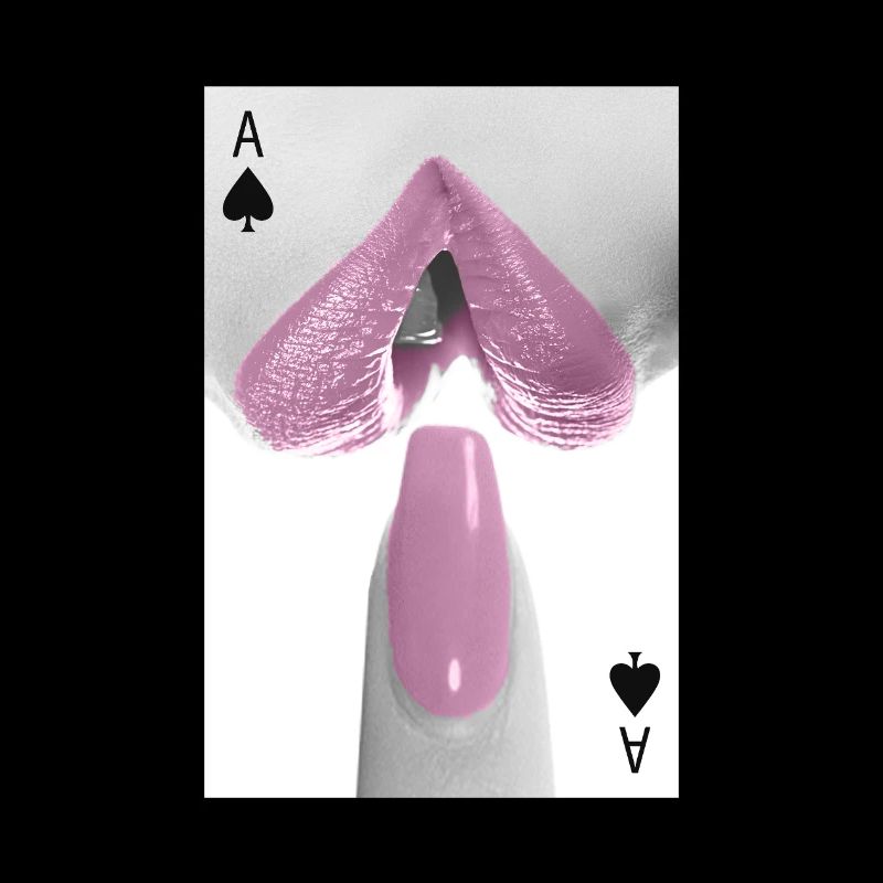 Minimalist Lips & Nails Design Pink