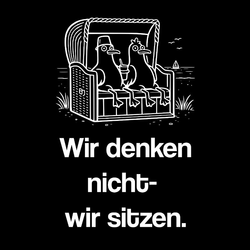 Strandkorb Seele baumeln lassen Sitzen Sehen Meer