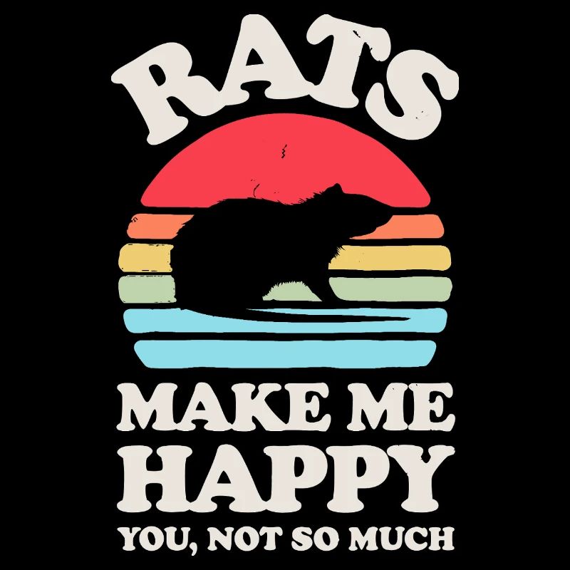 Rats Me rendent heureux Conception de coucher de soleil