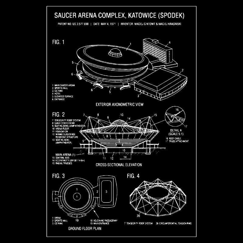Spodek Saucers Arena Blueprint Katowice