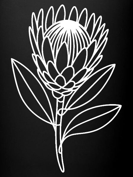 Art en lin Protea Monochrome