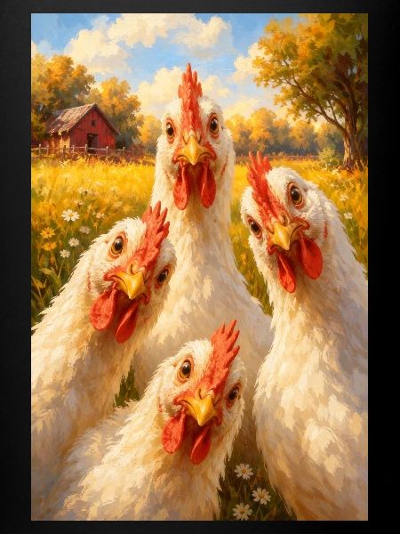 Sunlit Hen Quartett