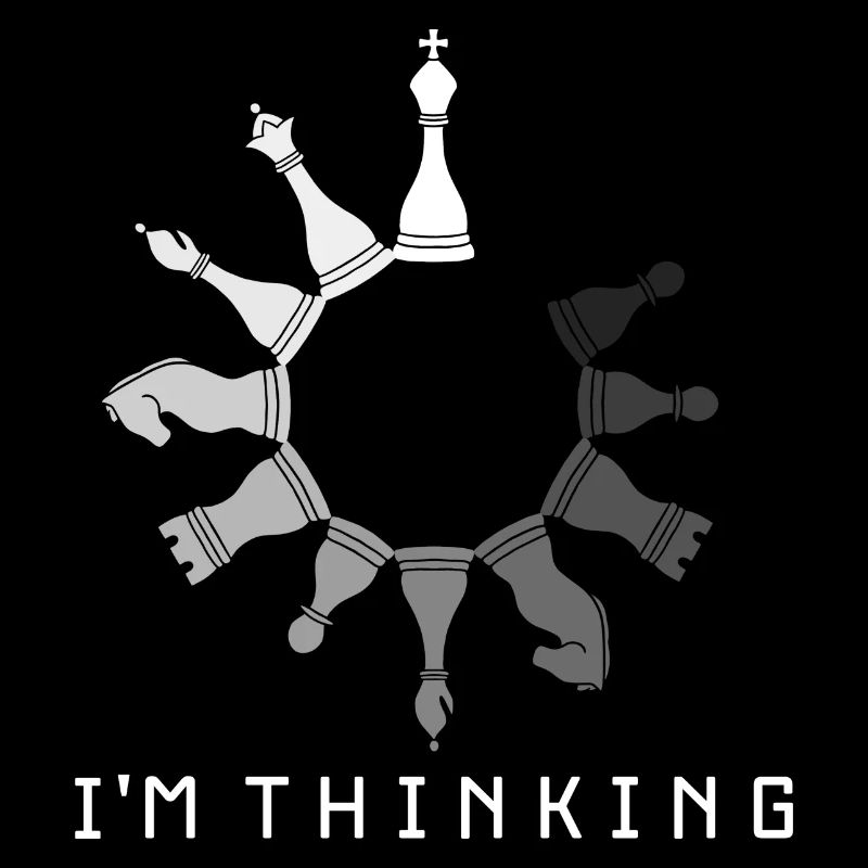 I'M THINKING CHESS PLAYER CHESS CLOCK CHESS GAME