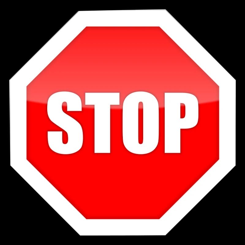 Red STOP Plate Graphic Print