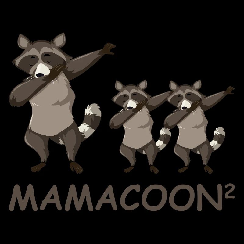 Schwanger werdene Mutter Zwillinge Waschbär