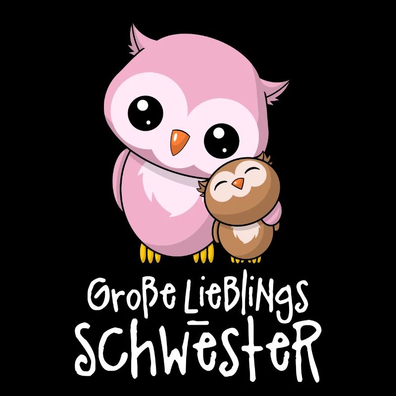 Große Lieblingsschwester - Beste Schwester Eulen