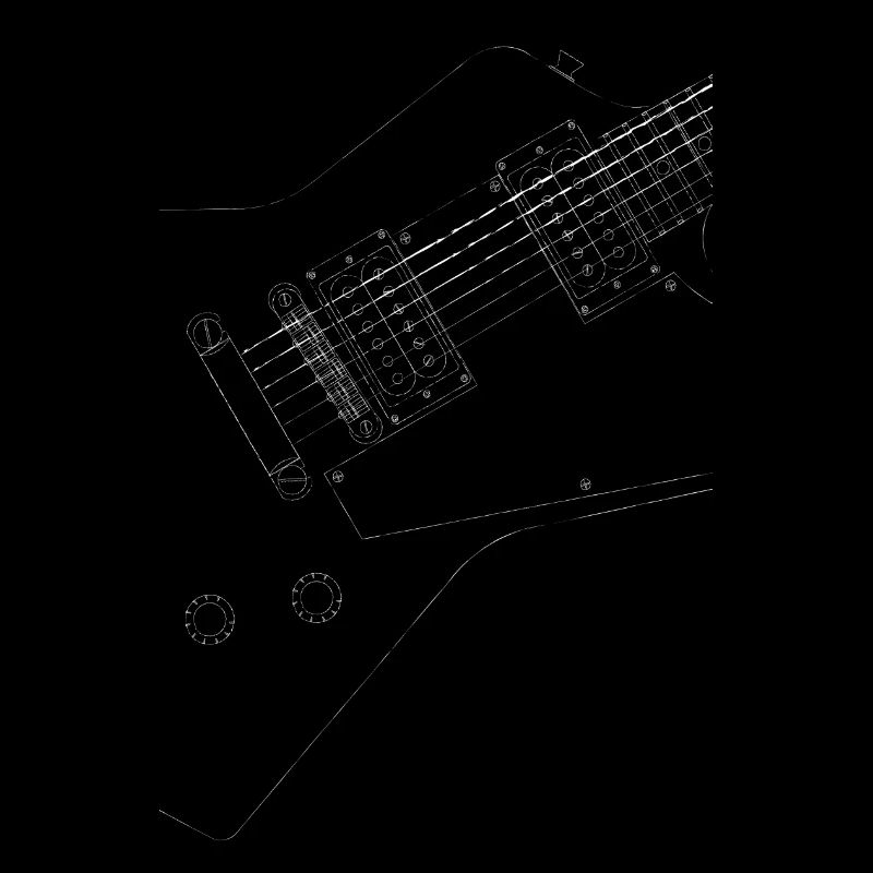 White Explorer guitar