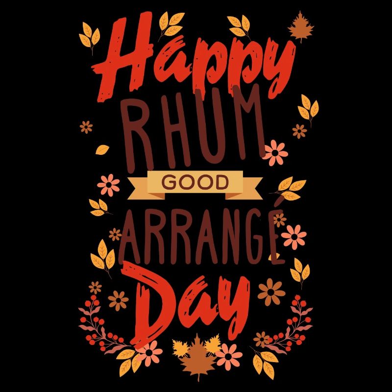 Happy Rum Arrangierter Tag