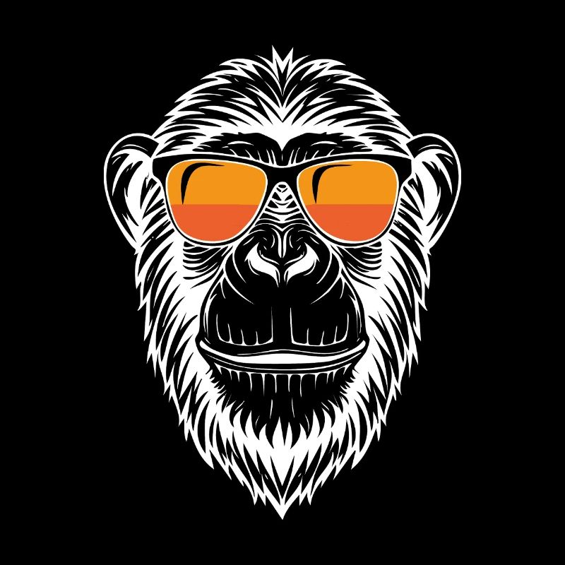 Singe bonobo avec lunettes de 🐒 soleil