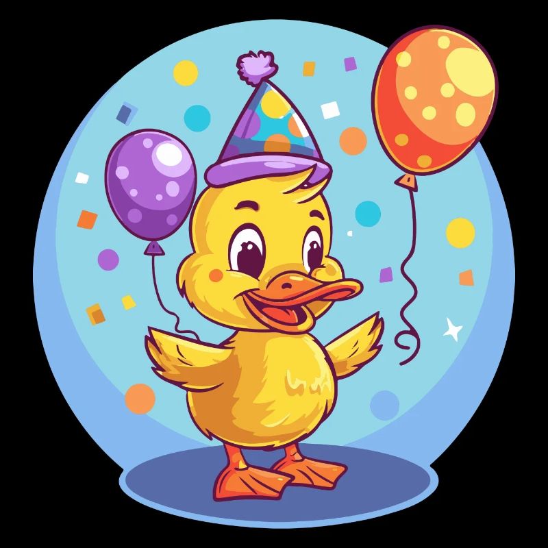 Bande dessinée d’anniversaire de canard