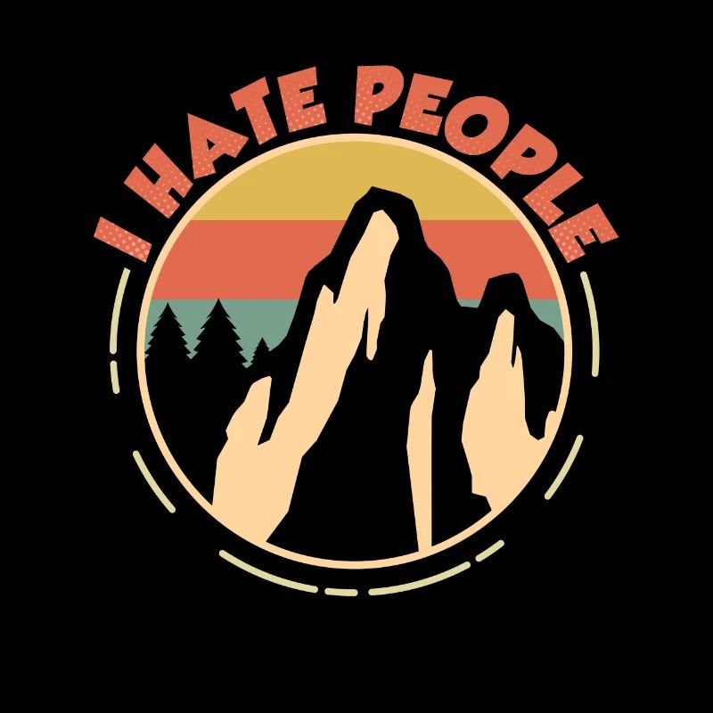 I hate People Camper Vintage Spruch Wander Witz