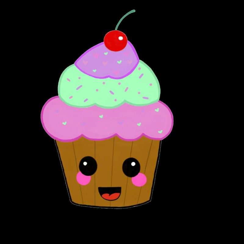 Muffin mit rosa Wangen