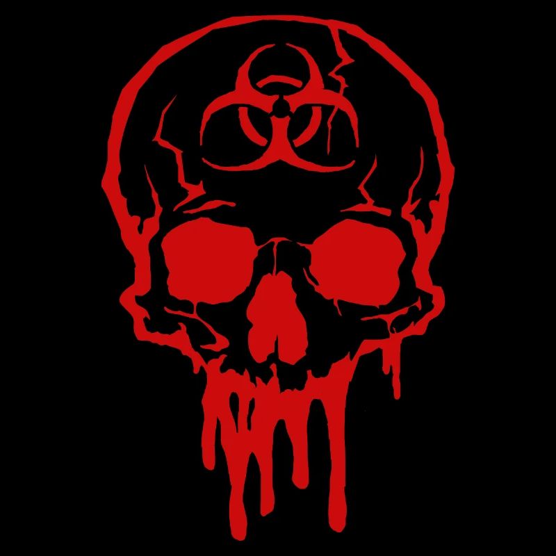 BioHazard Skull Red