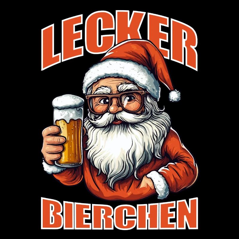 Lecker Bierchen X Weihnachtsmann mit Bier lustiges