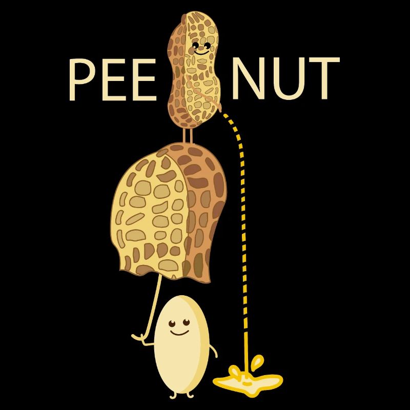 Lustige pinkelnde Erdnuss