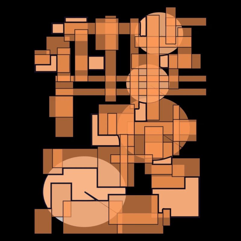 Abstraktes geometrisches Chaos im Raum