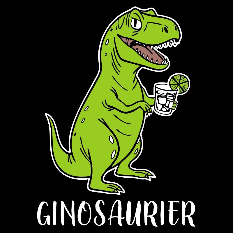 Ginosaurier - lustiger T-rex Dino mit Gin