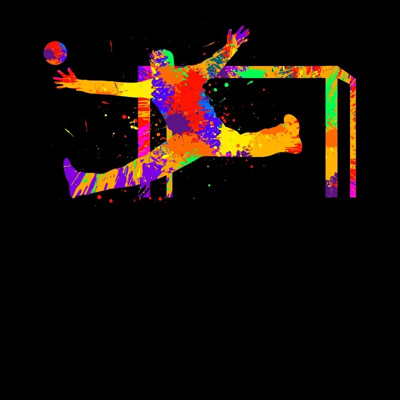 Aquarell-Splash Handball-Torwart Geschenkidee