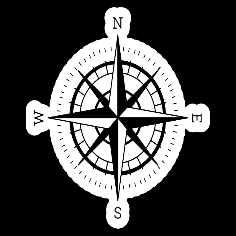 Boussole avec rose de boussole pour la navigation