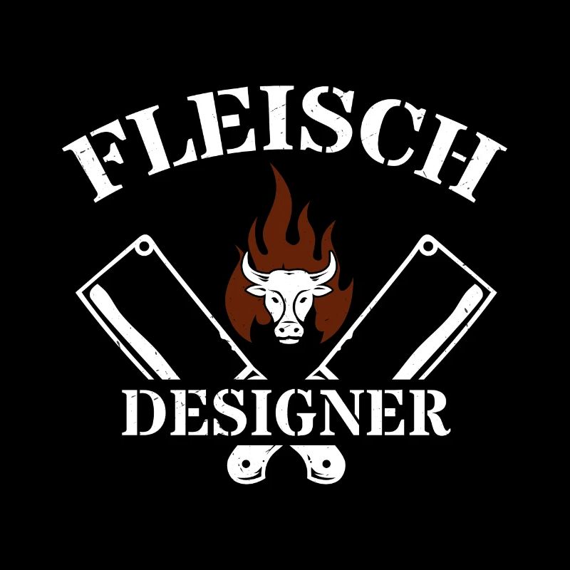 Fleisch Designer Metzger Lustig Fleischhauer Rind