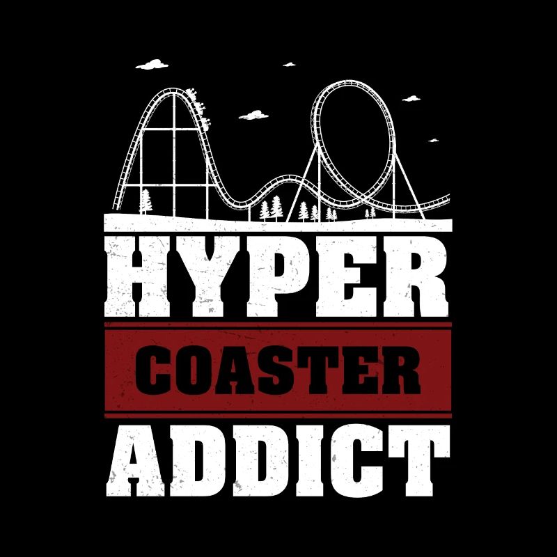 Hyper Coaster Addict Roller Sous-verre Motif parc