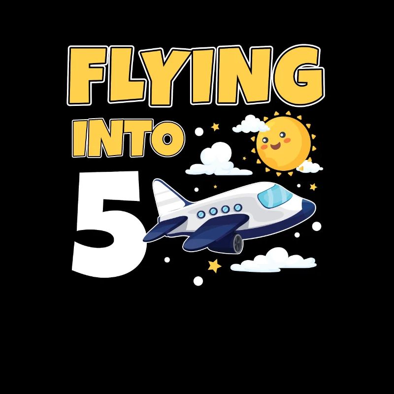 Flying Into 5 Avion Pilote 5 ans 5e anniversaire