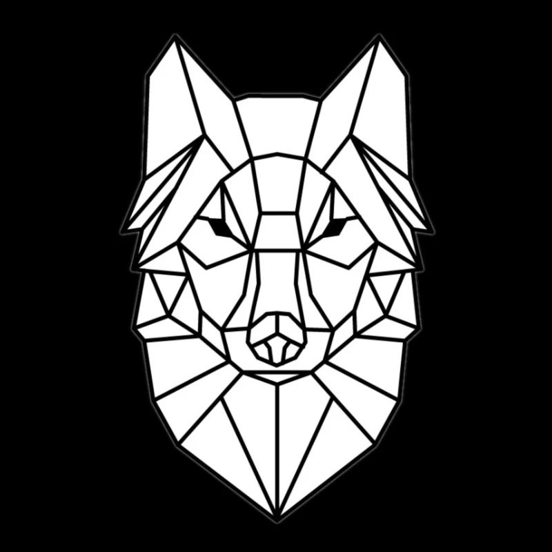 Simple wolf head design
