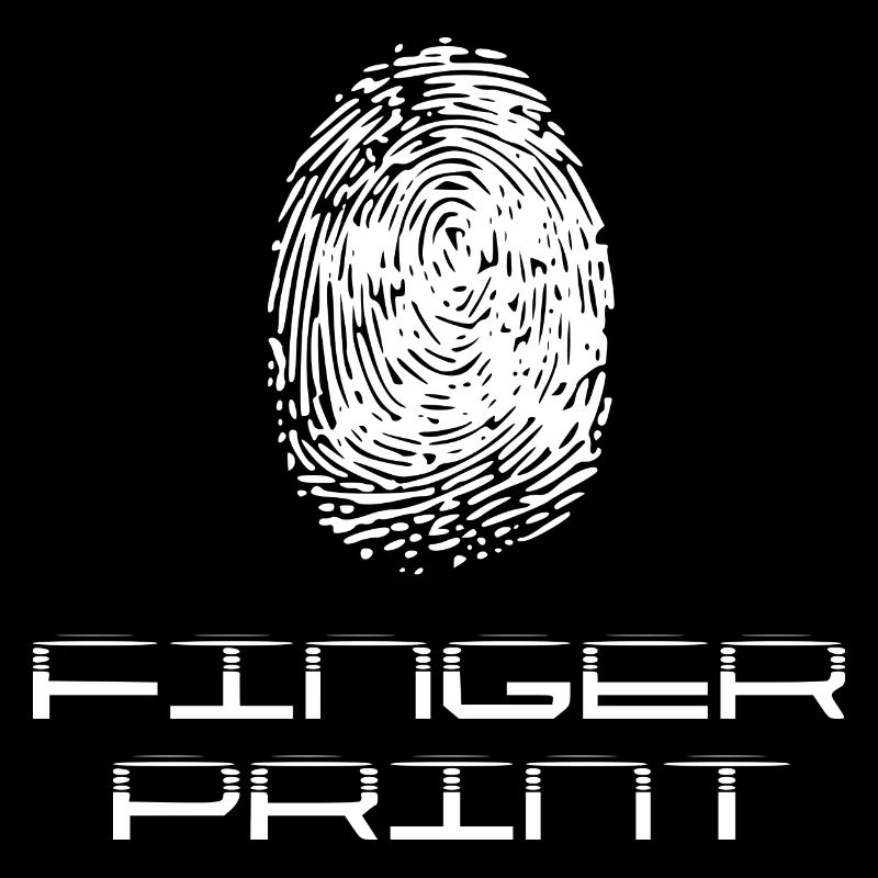Empreinte digitale fingerprint blanc