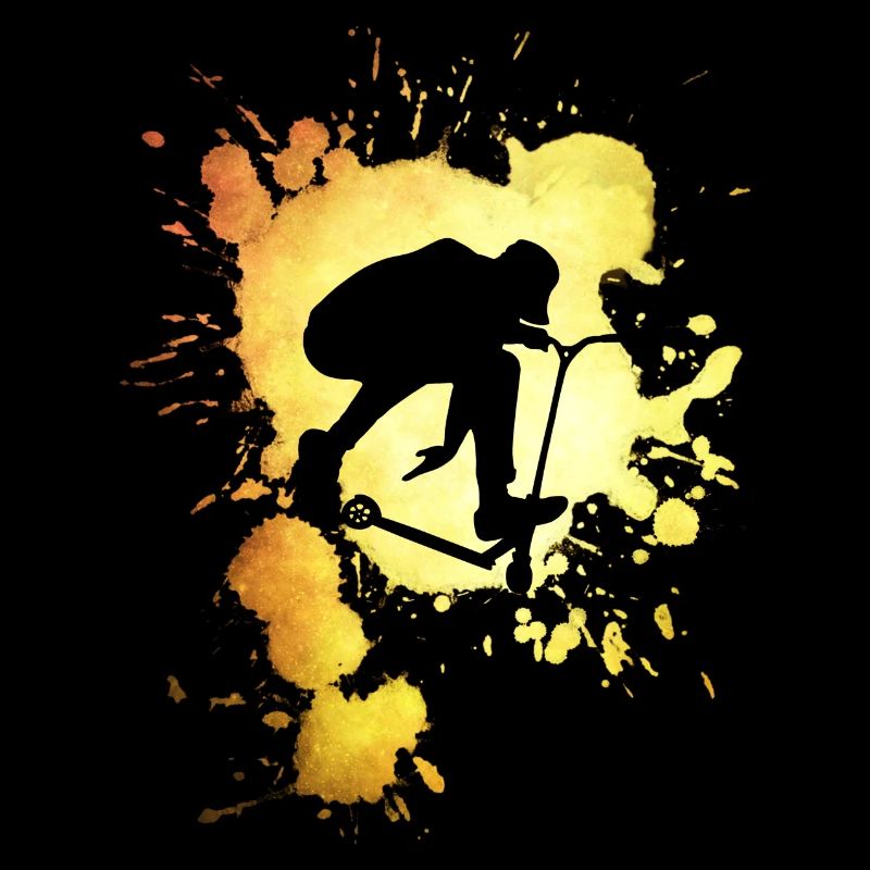 Scooter rider splash logo