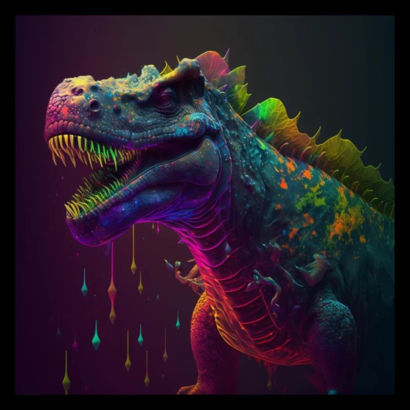 Farbiger Dinsaurier / Carnotaurus, EINZIGARTIG