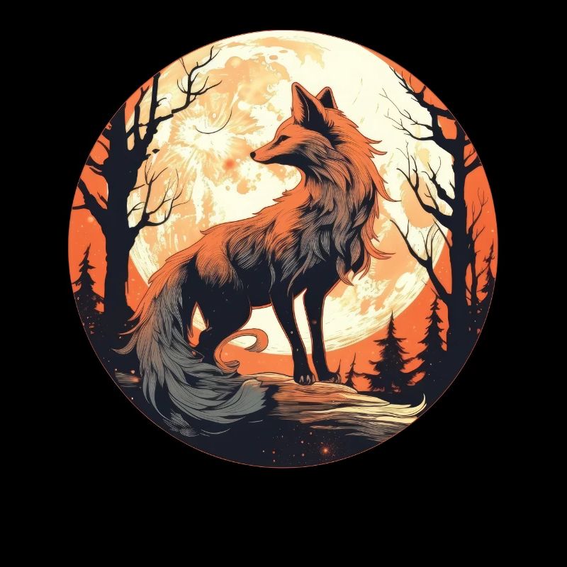 Fuchs Wald Mond Fabel Mythisch Märchen