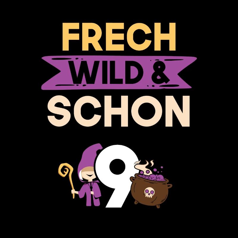 9 Jahre Geburtstag Junge Mädchen Halloween Hexe