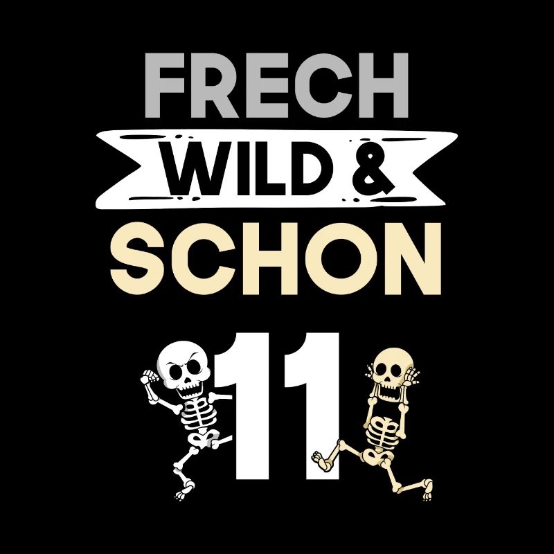 11 Jahre Geburtstag Junge Mädchen Skelett