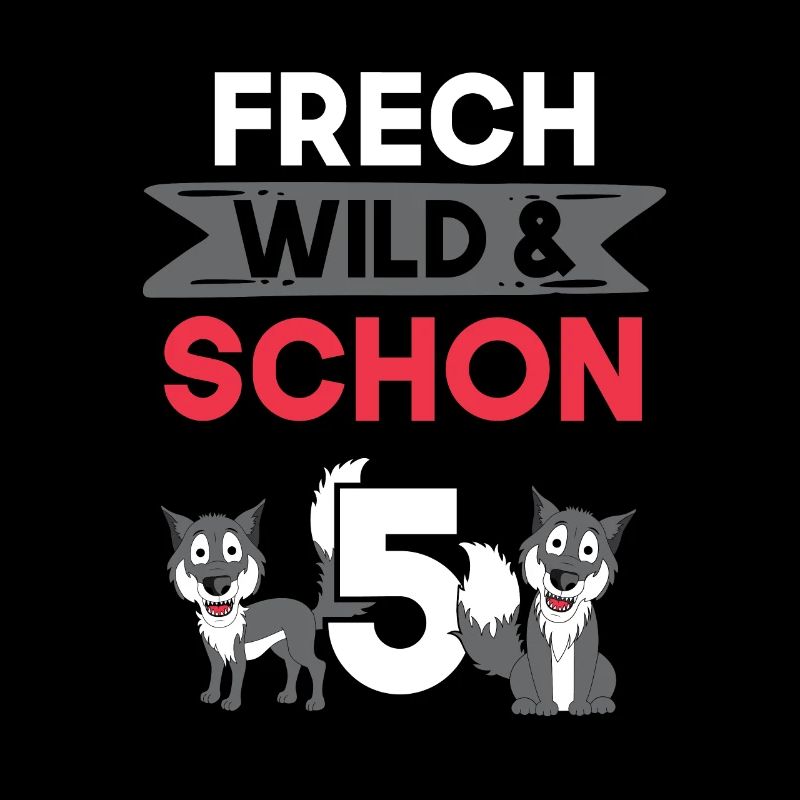 5 Jahre Geburtstag Junge Mädchen Wolf