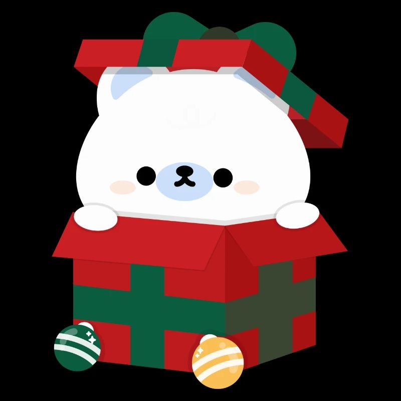 Eisbär Weihnachtsgeschenk