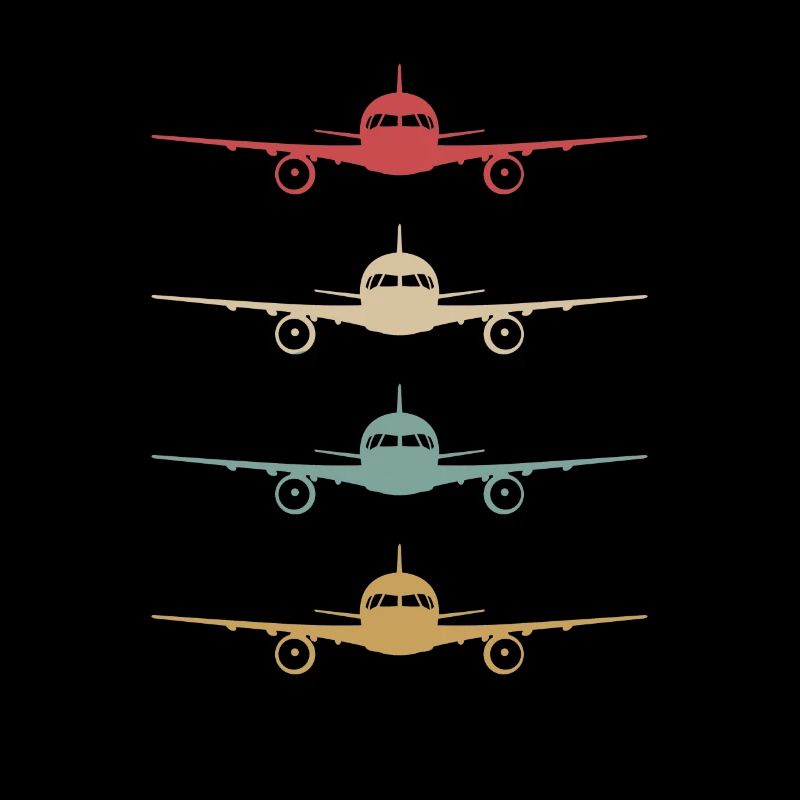 Vintage pilot airplane passenger airplane flying